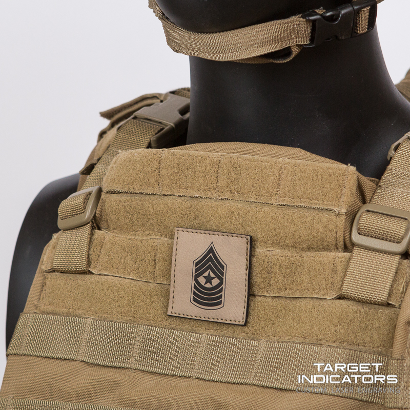 Laser Engraved Enlisted Rank Patches - Target Indicators