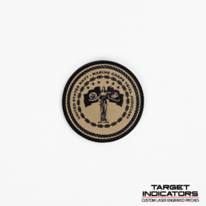 Tan NMCTJ Patch stitched on hook backing